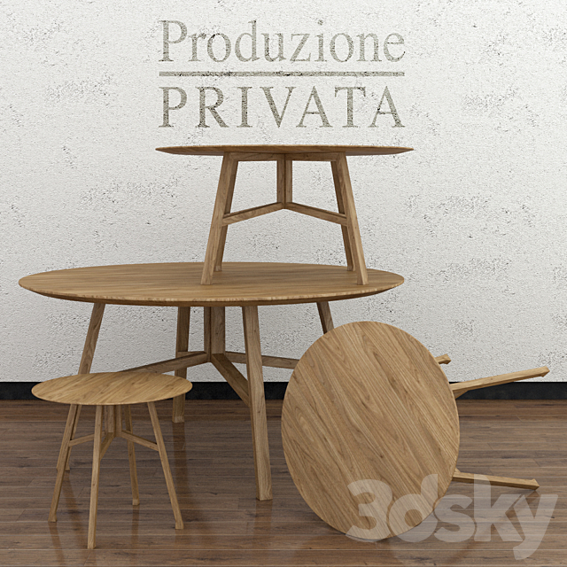 Set tables Benedetto 3DSMax File - thumbnail 1