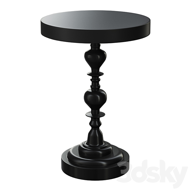 Shaine side table black metal 3DSMax File - thumbnail 1