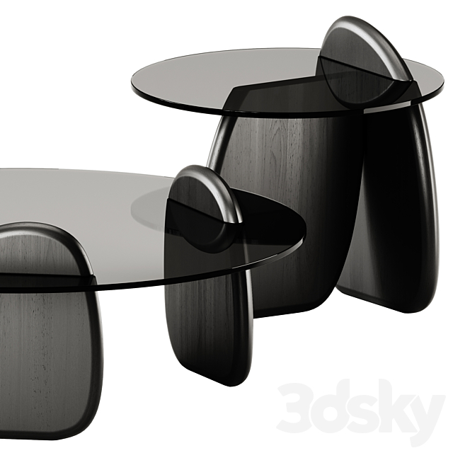 Shark Coffee Tables set by Roche Bobois 3DS Max Model - thumbnail 2