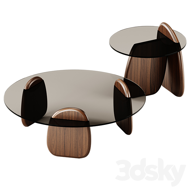 Shark Coffee Tables set by Roche Bobois 3DS Max Model - thumbnail 3