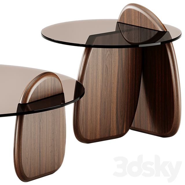 Shark Coffee Tables set by Roche Bobois 3DS Max Model - thumbnail 4