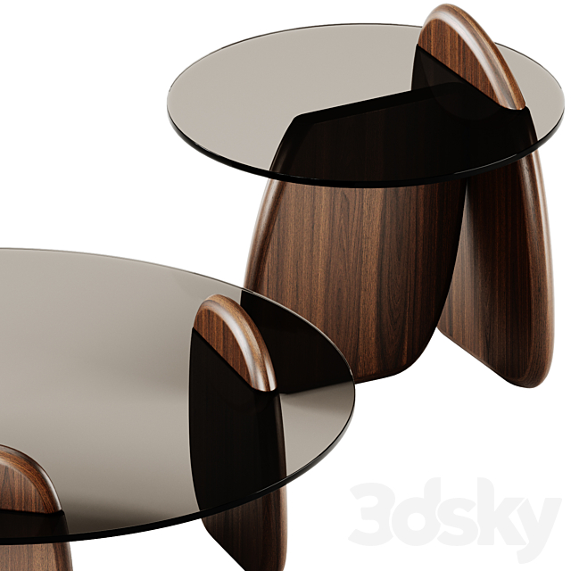 Shark Coffee Tables set by Roche Bobois 3DS Max Model - thumbnail 5