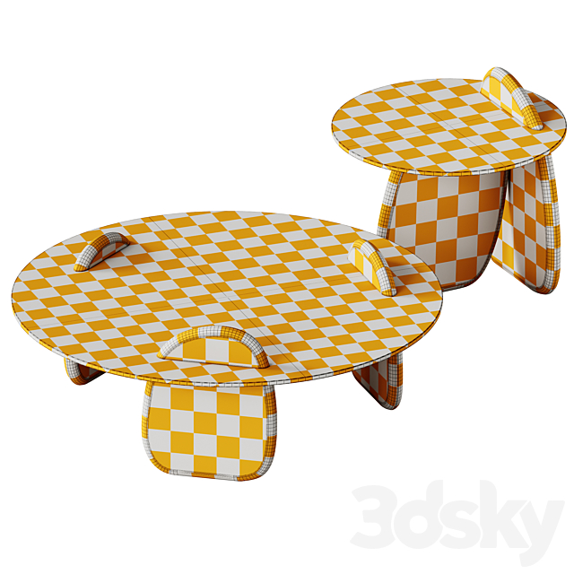 Shark Coffee Tables set by Roche Bobois 3DS Max Model - thumbnail 6