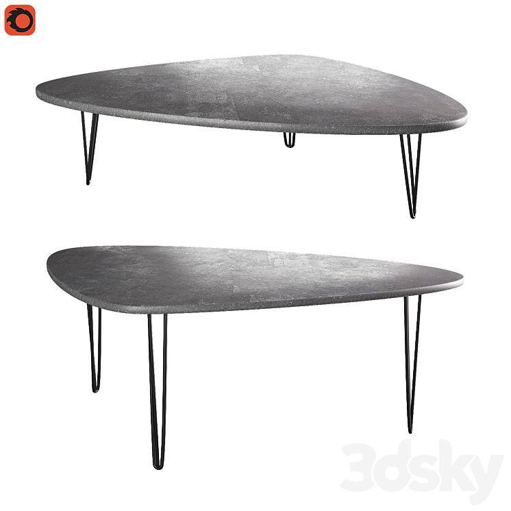 Sheffield coffee tables 3DS Max - thumbnail 1