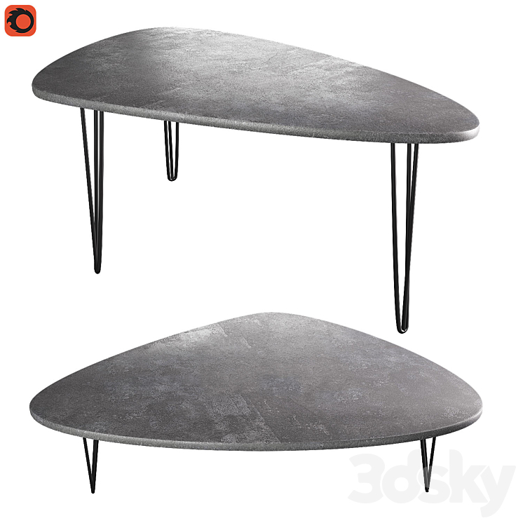 Sheffield coffee tables 3DS Max - thumbnail 2