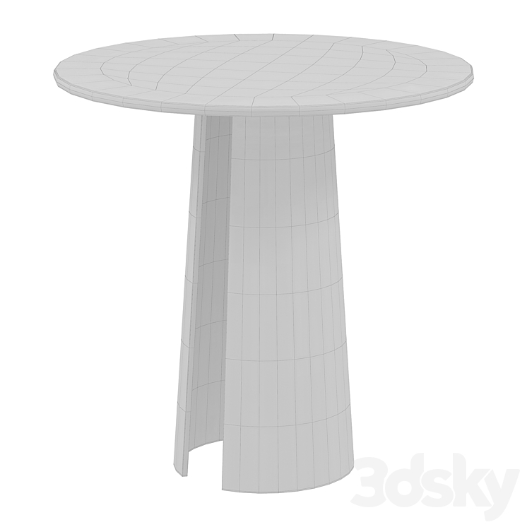 Side table Acrylic 3DS Max Model - thumbnail 2