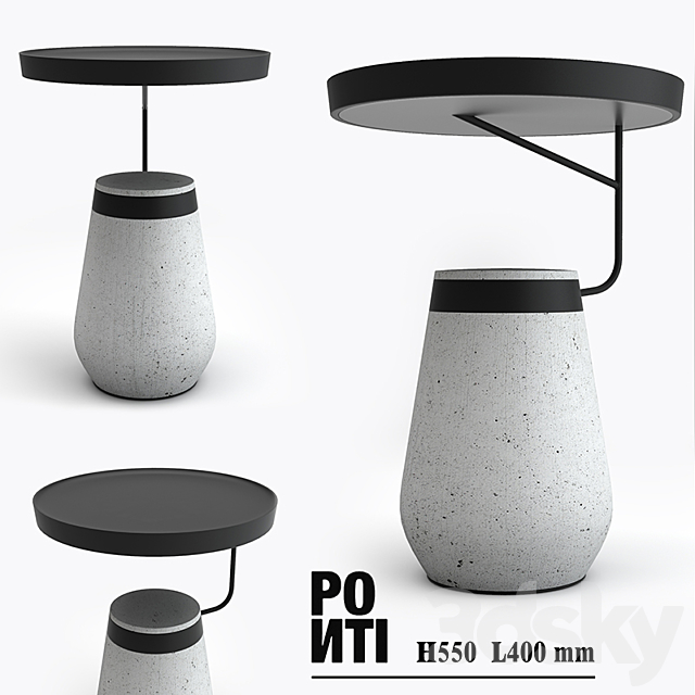 side table Andrea Ponti 3DSMax File - thumbnail 1