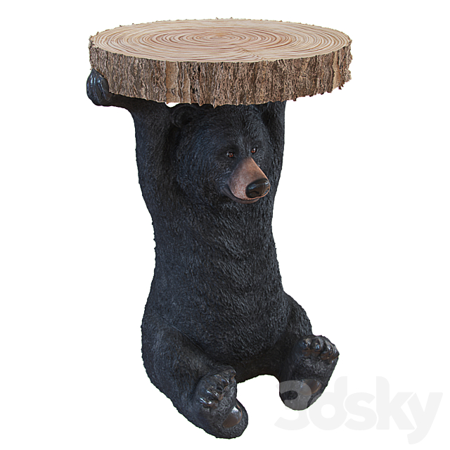 Side table animal bear 3ds Max - thumbnail 1