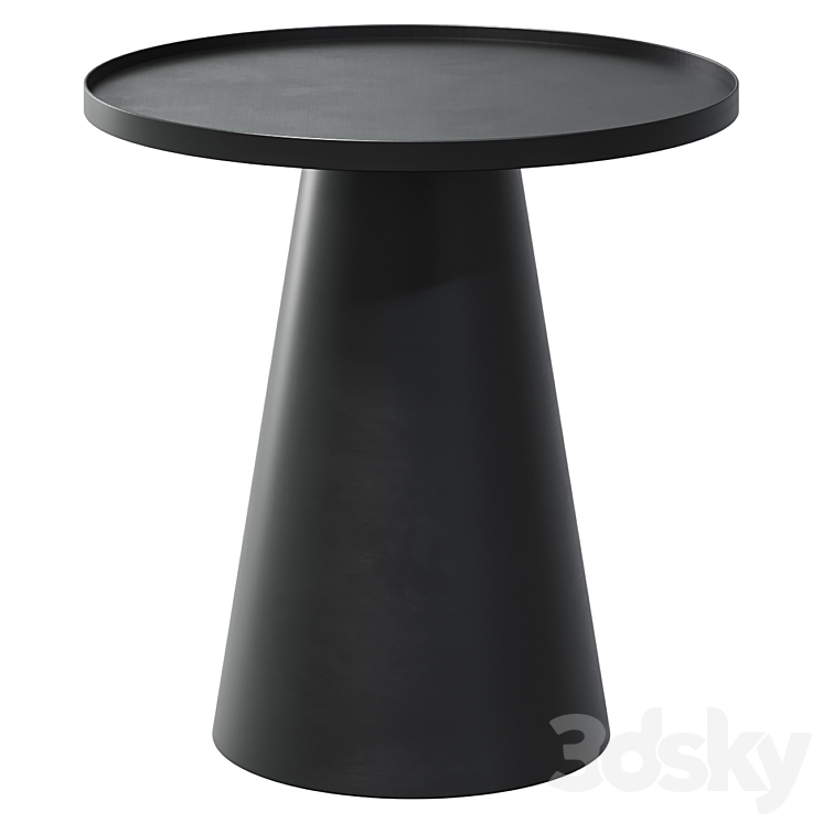 Side Table Black Metal H46 bisha 3DS Max Model - thumbnail 1