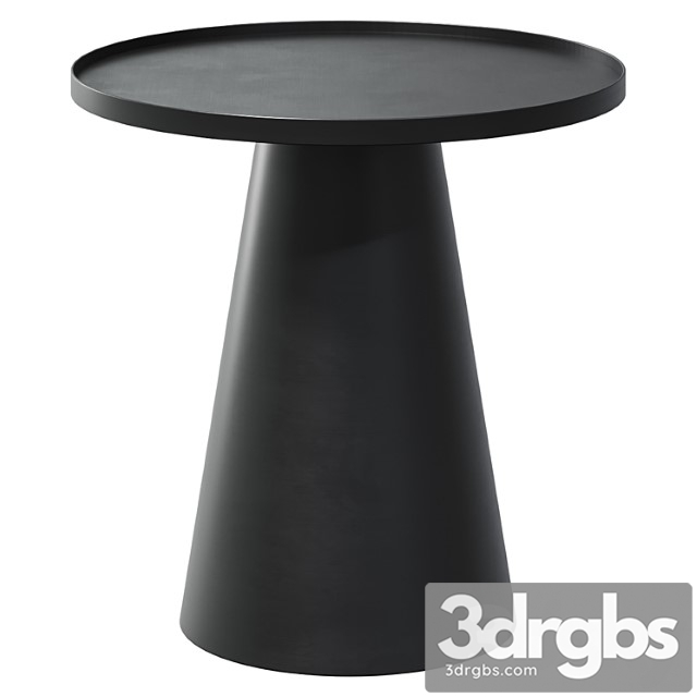 Side table black metal h46 bisha - thumbnail 1