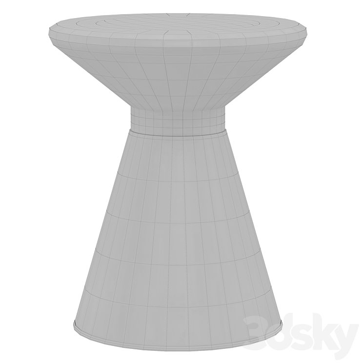 Side table Blue Glass 3DS Max Model - thumbnail 2