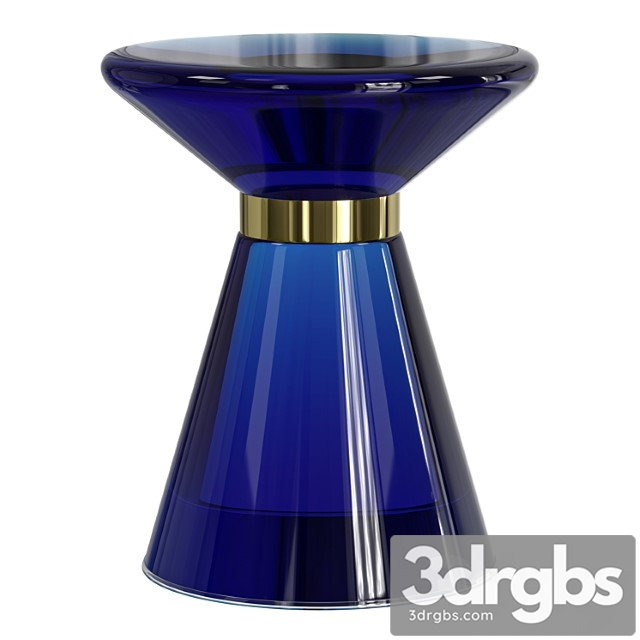 Side table blue glass - thumbnail 1