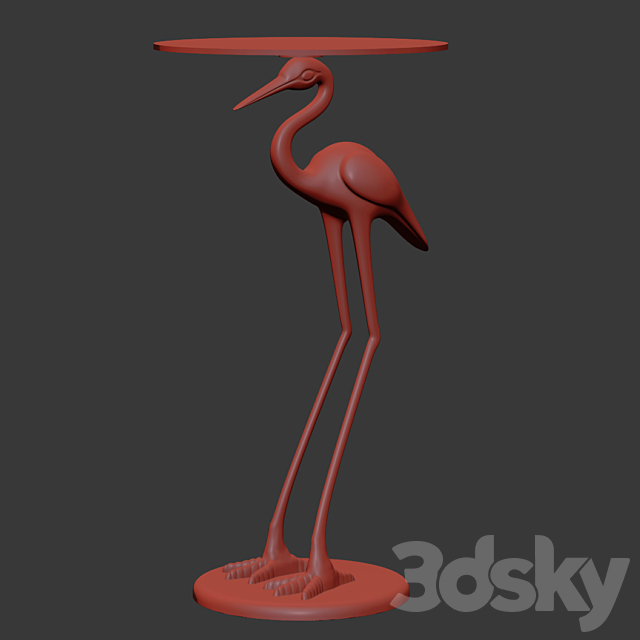 Side table Crane 3DS Max Model - thumbnail 5