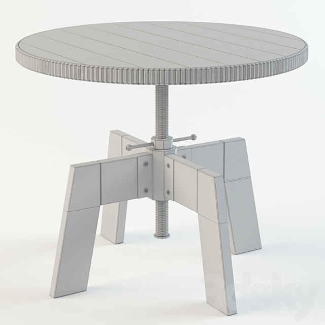 Side table Hammary High-low 3DS Max Model - thumbnail 3