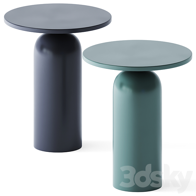 Side Table Martini by CB2 3DS Max Model - thumbnail 2