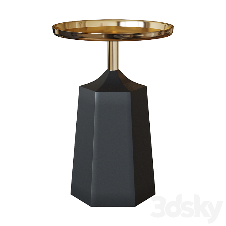 Side table Plamp gold 3DS Max Model - thumbnail 1