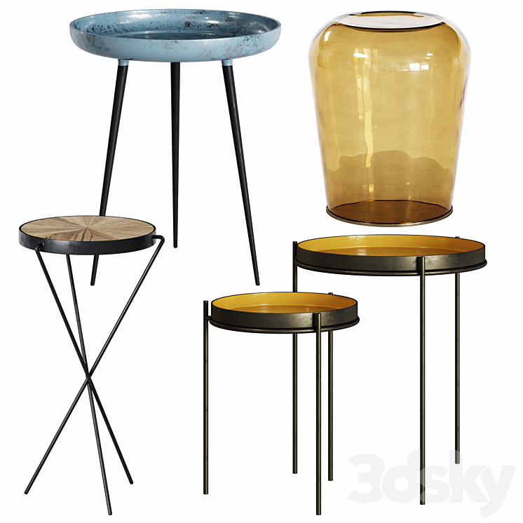 Side table set INMYROOM 3DS Max - thumbnail 1