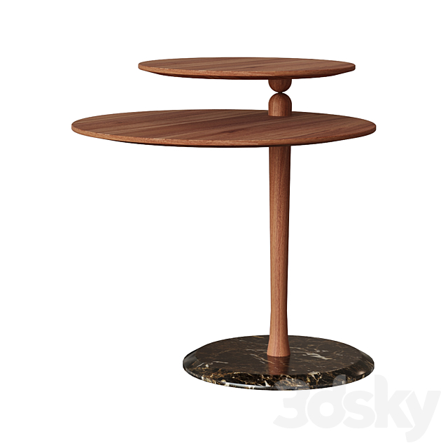 Side table Vaiven walnut 3DSMax File - thumbnail 1