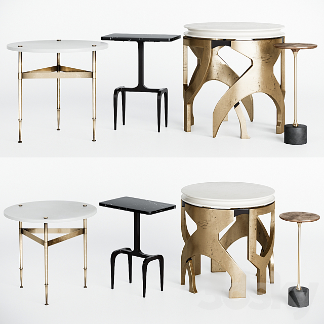 Side tables and accent tables set 3DSMax File - thumbnail 1