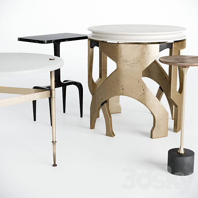 Side tables and accent tables set 3DSMax File - thumbnail 2