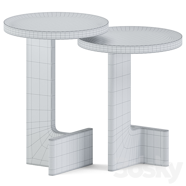 Side Tables Beam by Ariake 3DSMax File - thumbnail 3