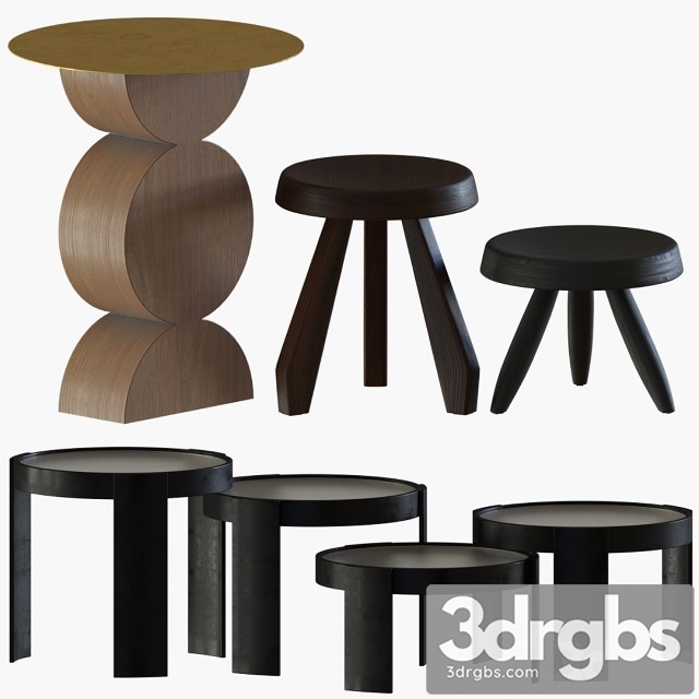 Side Tables Collection 5 Cassina 3dsmax Download - thumbnail 1