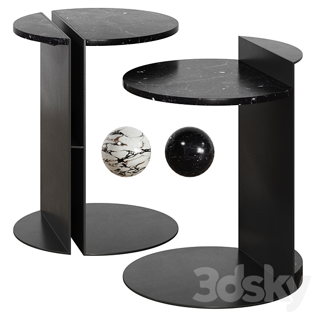 Side tables Fabio Teixeira Half Linea 3DS Max Model - thumbnail 2