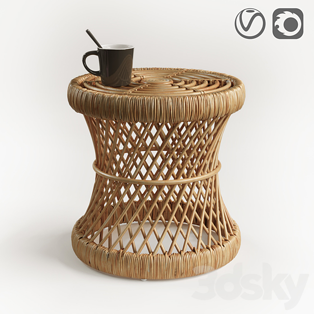 Sideboard stool Malu 3DSMax File - thumbnail 2