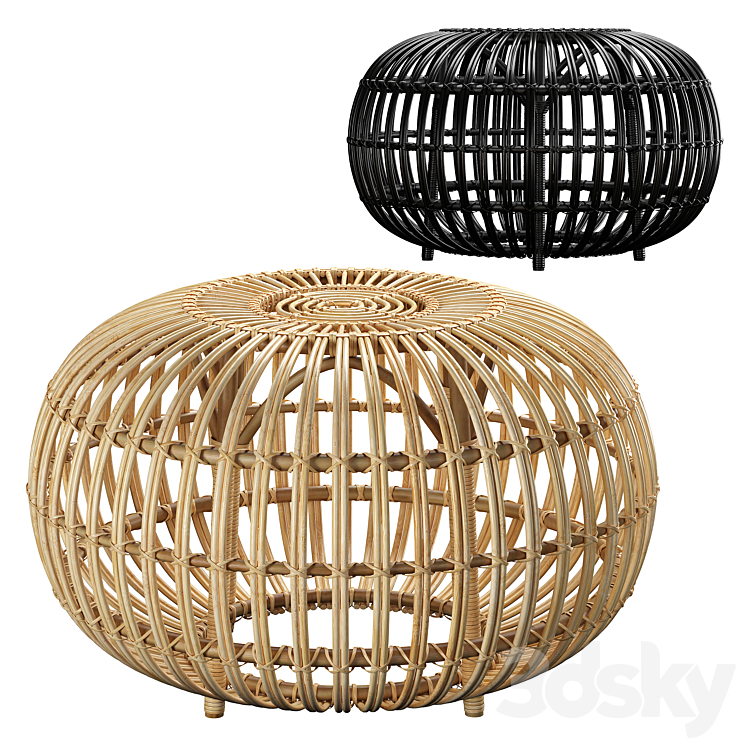 Sika-Design Franco Albini Ottoman 3DS Max - thumbnail 1