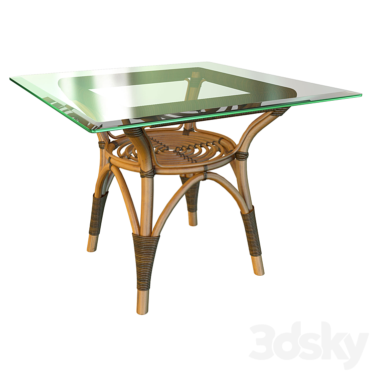 Sika Design Originals dining table square top 3DS Max - thumbnail 1