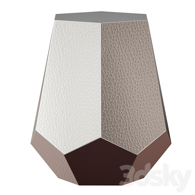 Silverd Metal Accent Stool by Mercury Row 3DSMax File - thumbnail 3