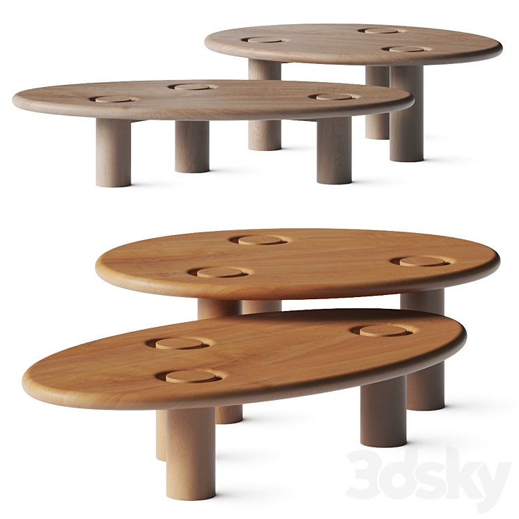 Simone Fanciullacci Asido Coffee Tables 3DS Max - thumbnail 1