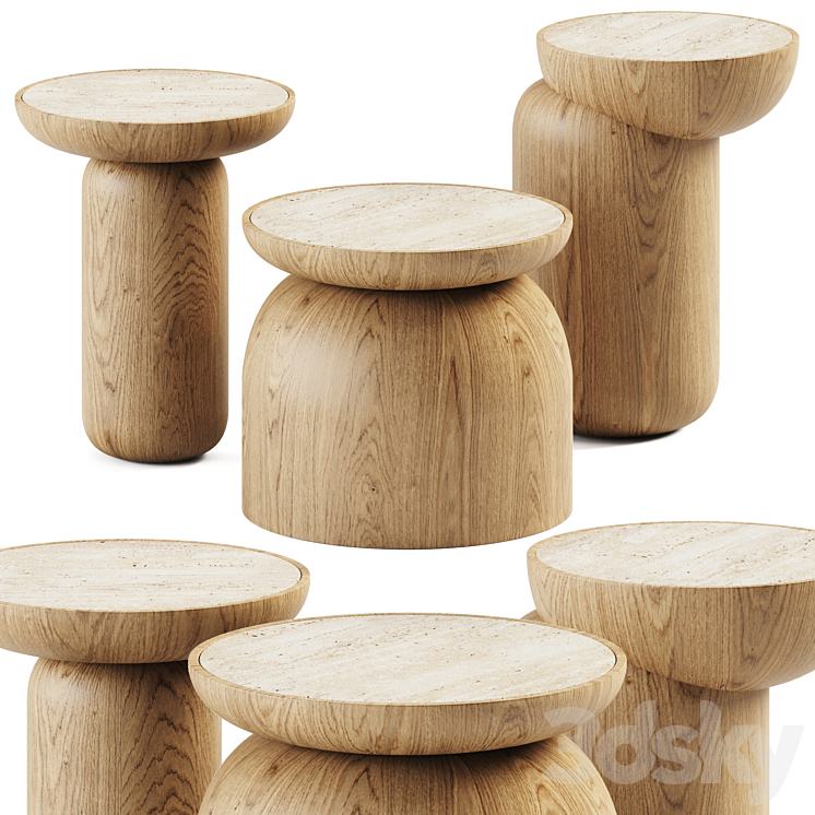 SinCa Design Mezcalitos Side Tables 3DS Max Model - thumbnail 1