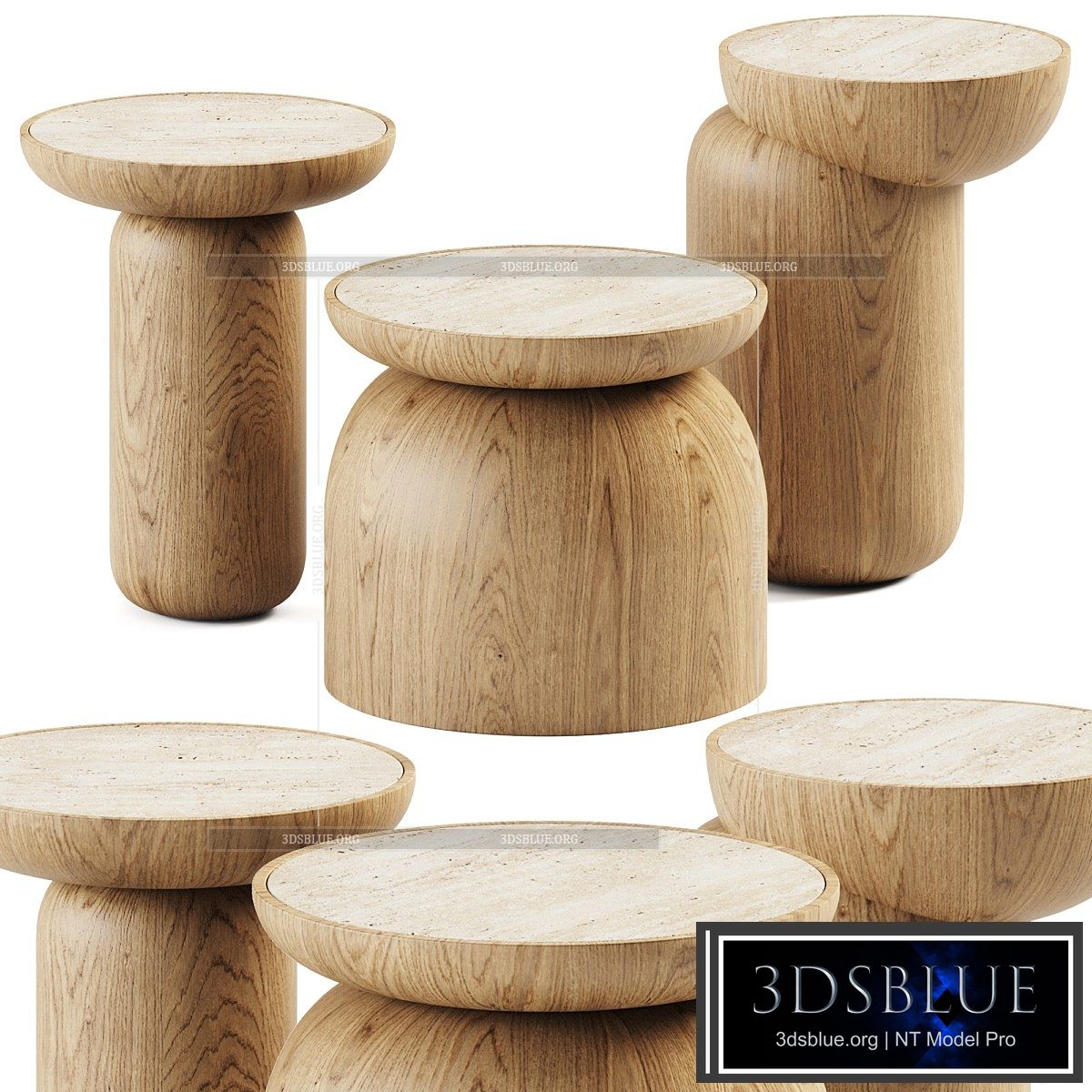 SinCa Design Mezcalitos Side Tables 3DS Max - thumbnail 3