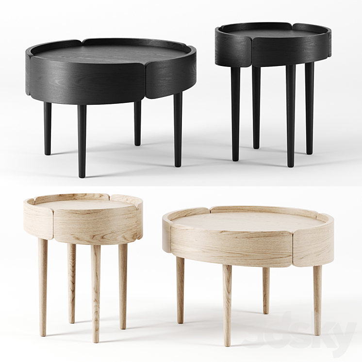 Skirt coffee tables by Woud 3DS Max - thumbnail 1