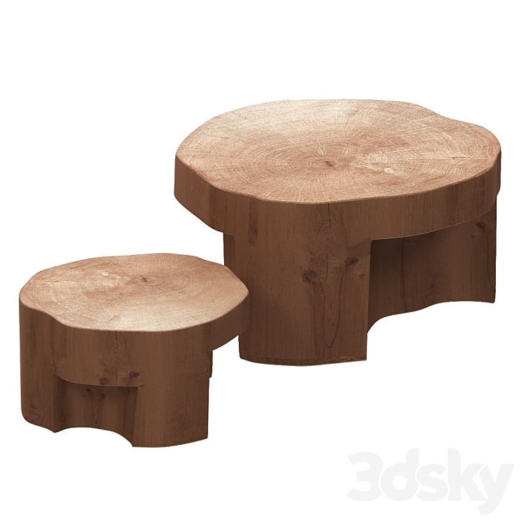 Slab coffee tables 3DS Max Model - thumbnail 2