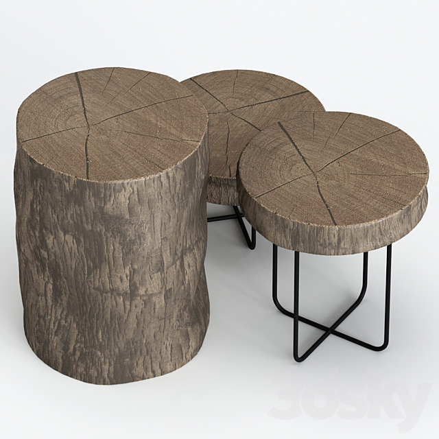 Slab coffee tables 3DS Max Model - thumbnail 4