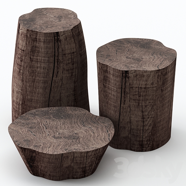 Slab coffee tables 3DS Max Model - thumbnail 2