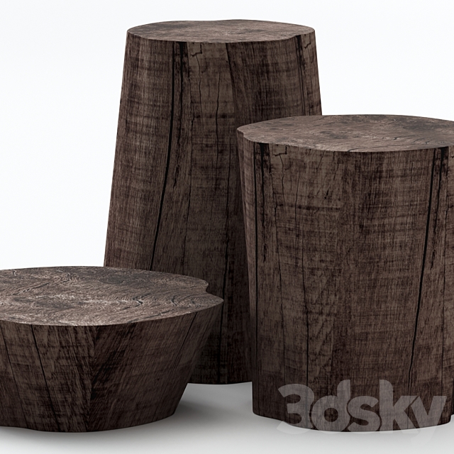 Slab coffee tables 3DS Max Model - thumbnail 4