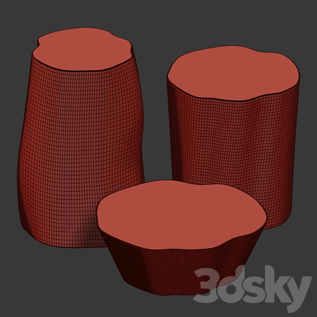 Slab coffee tables 3DS Max Model - thumbnail 5