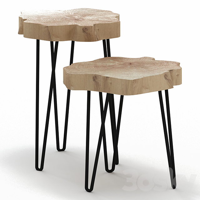 Slab coffee tables. 3DS Max Model - thumbnail 4