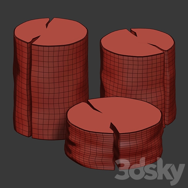 Slab coffee tables 3DS Max Model - thumbnail 5