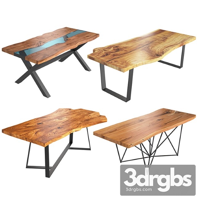 Slab tables set 2 3dsmax Download - thumbnail 1