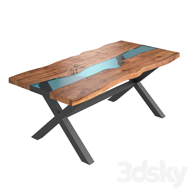 Slab Tables Set 3DS Max Model - thumbnail 4