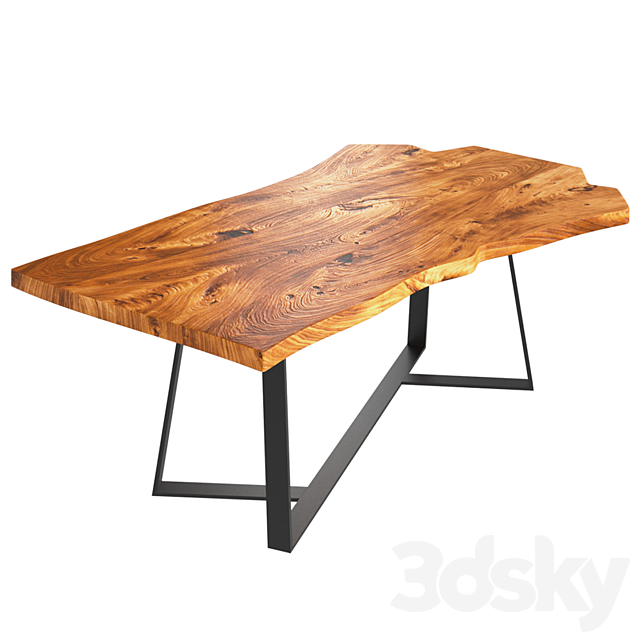 Slab Tables Set 3DS Max Model - thumbnail 5