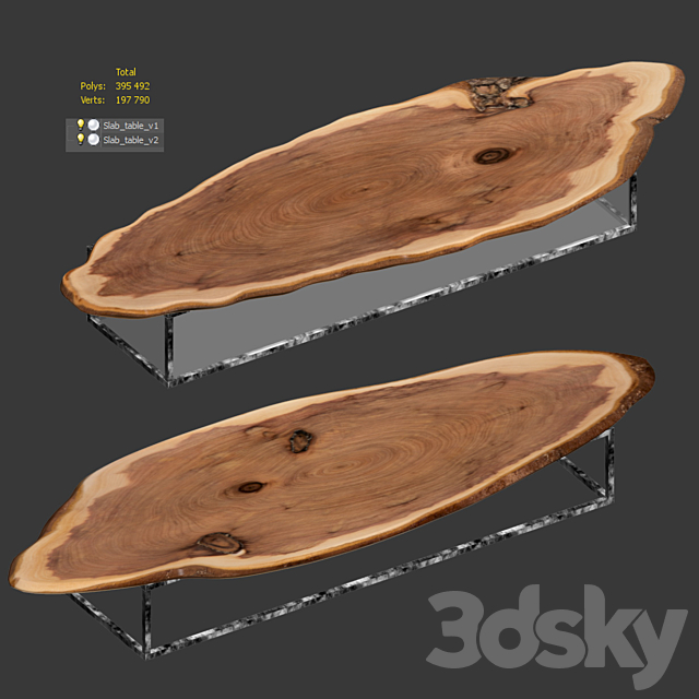 Slab tables with welded seams. 2 models 3DSMax File - thumbnail 4