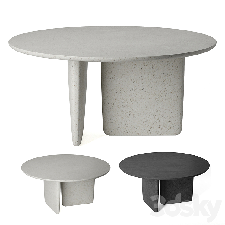 Small Tobi-Ishi outdoor table 2. B&B Italia 3DS Max - thumbnail 1