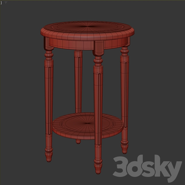 Sofa table Baudry La Redoute 3ds Max - thumbnail 2