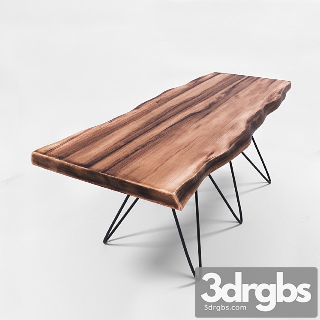 Solid wood table 2 3dsmax Download - thumbnail 1