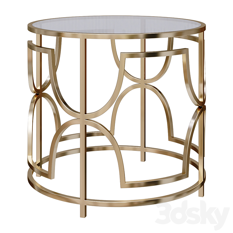 Sophie Circle Side Table Homeware 3DS Max Model - thumbnail 3